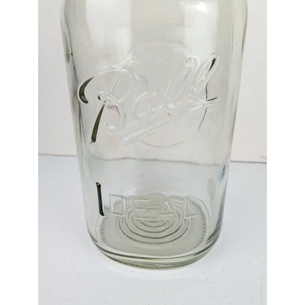 Vtg 1 Gallon BALL Ideal Canning Jar w/Eagle Emblem Lid - Wire Bail - 12”